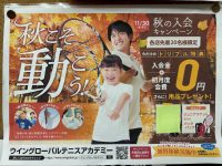 「秋の入会キャンペーン」あと一週間・・ウイングローバルテニスアカデミー南栗橋