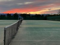 坂戸にて綺麗な夕日が見れました